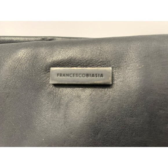 Francesco Biasia Evolution Black Leather Crossbody Bag With Adjustable Strap - Picture 9 of 10